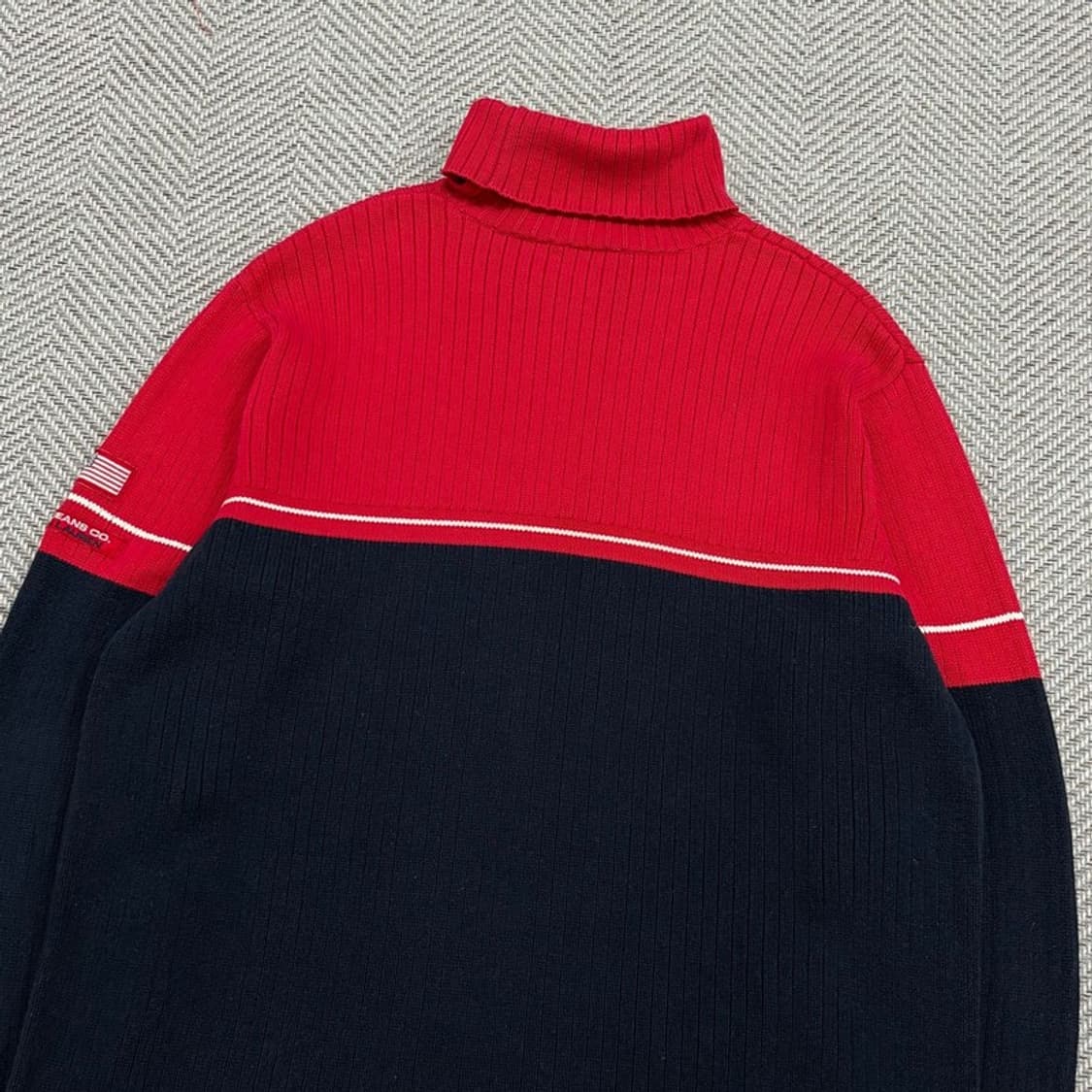 폴로진스 터틀넥 배색 니트 v3084  상품이미지4