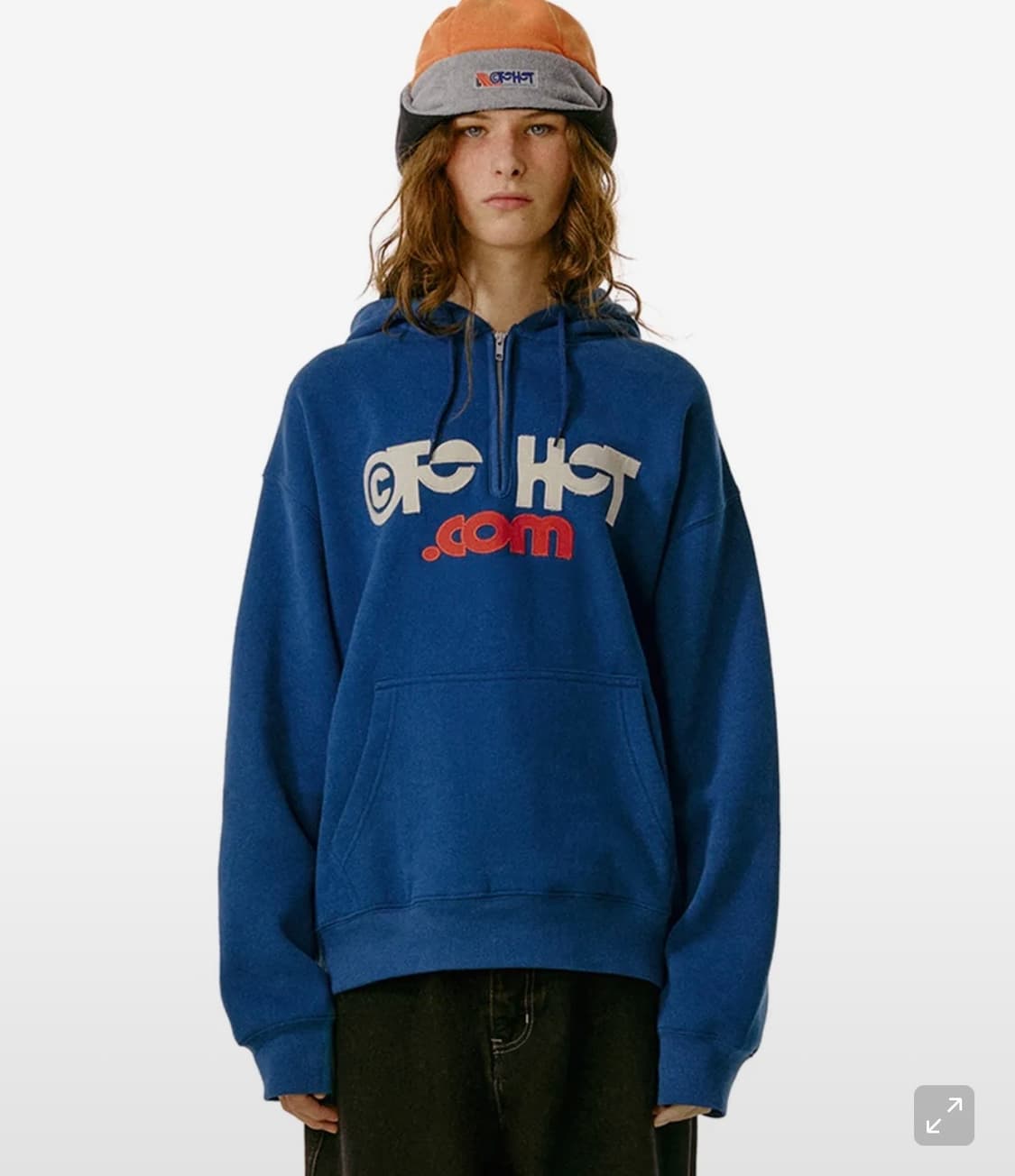 테켓 후드티 집업 블루 M 상품이미지1
