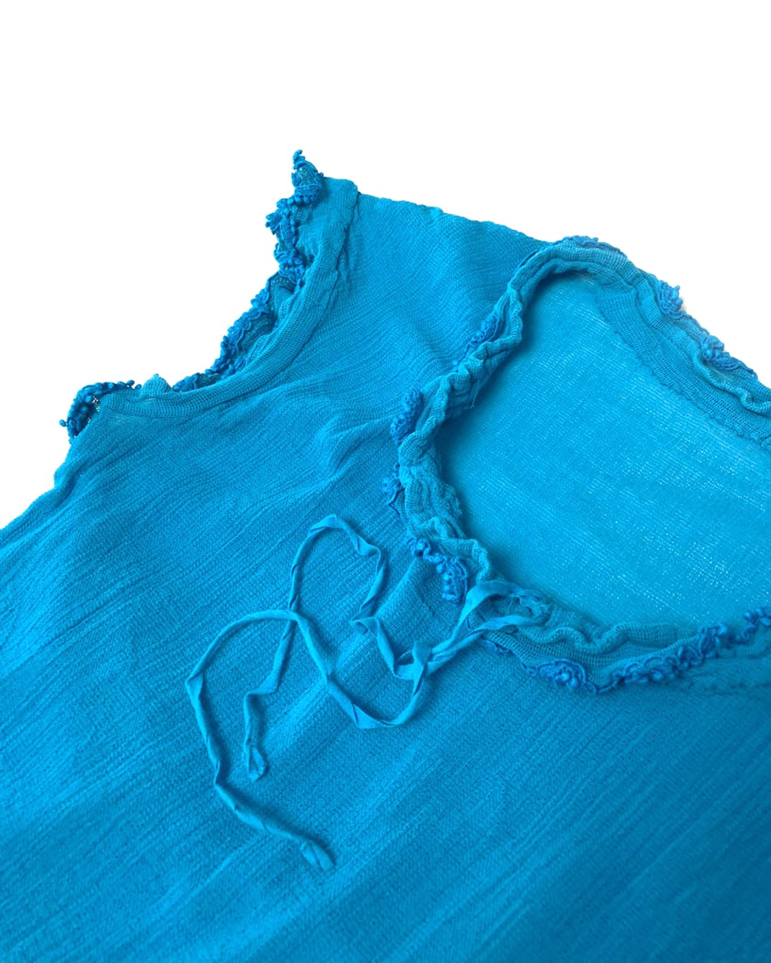 ISSEY MIYAKE HaaT 블루 리본스트랩 반팔 티셔츠 상품이미지4