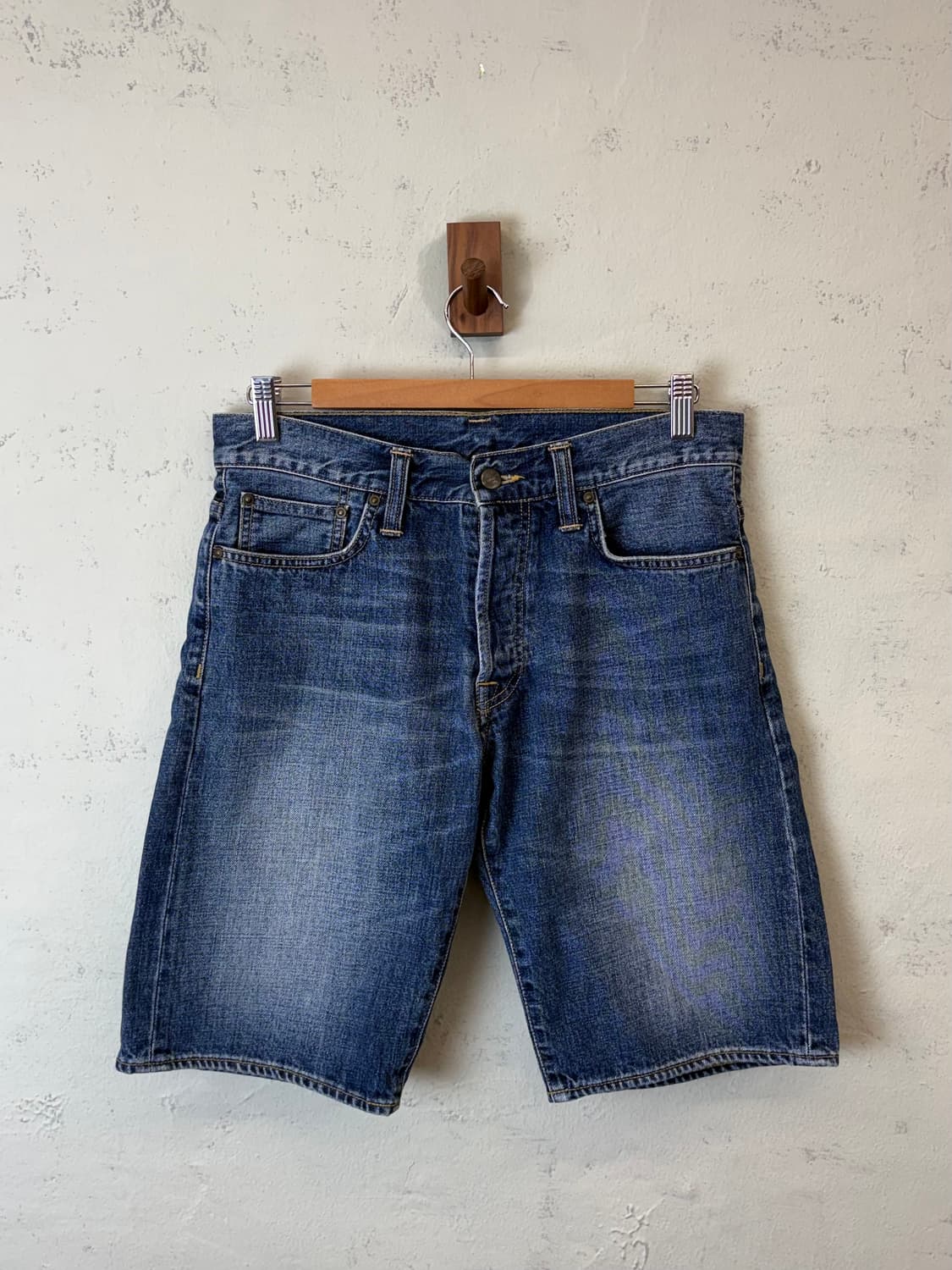 칼하트 빈티지 데님 하프팬츠 상품이미지2