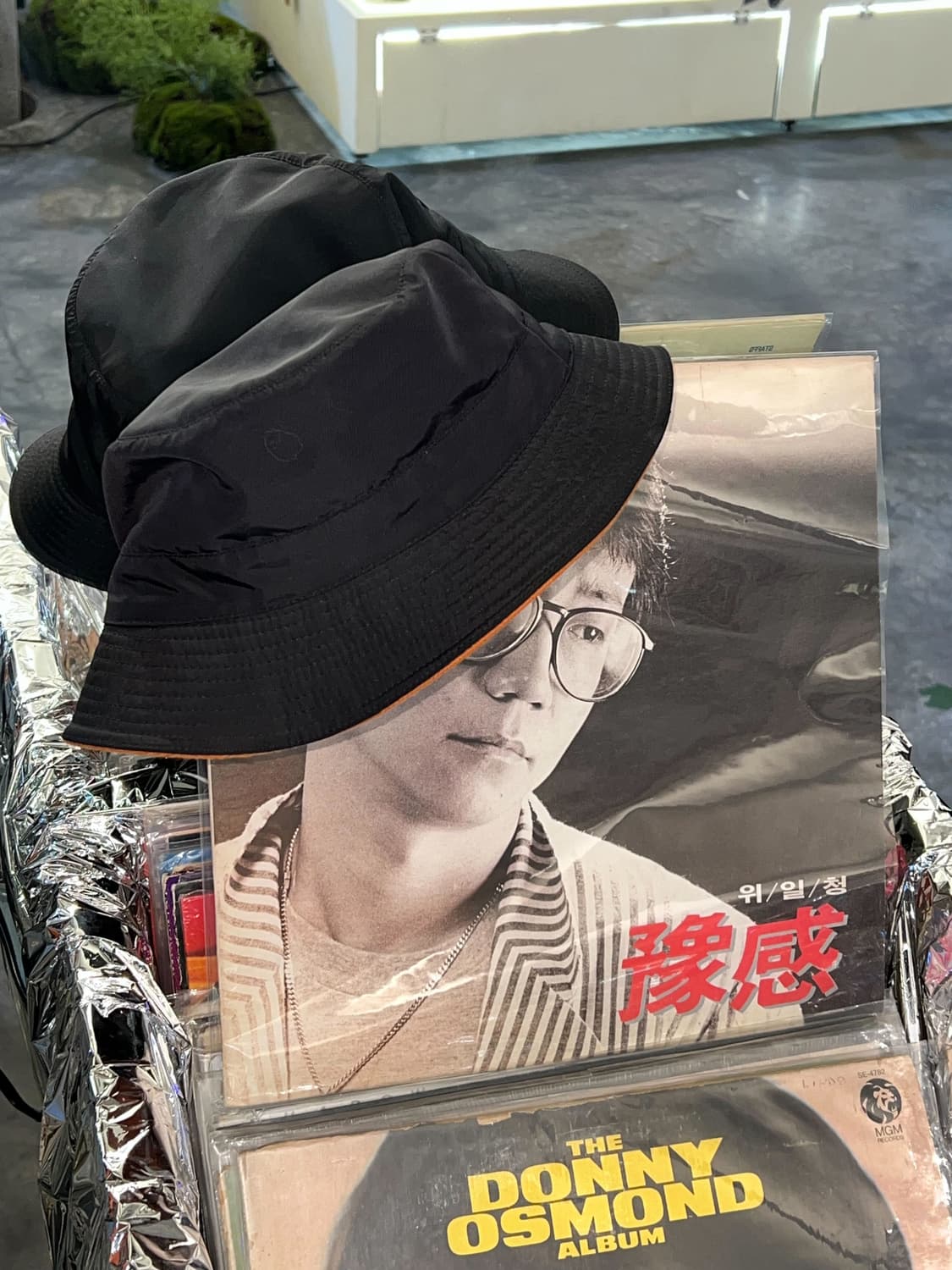 에르메스 캐시미어 라이닝 나일론 바킷햇 블랙 85 상품이미지1