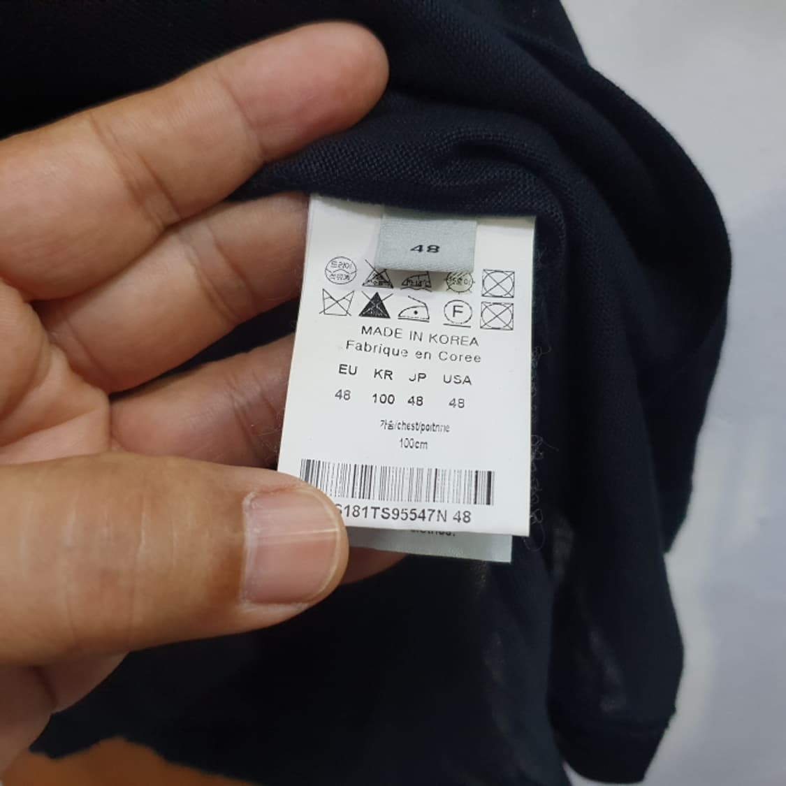 솔리드옴므 블랙 셔츠형 반팔티(100) 상품이미지3