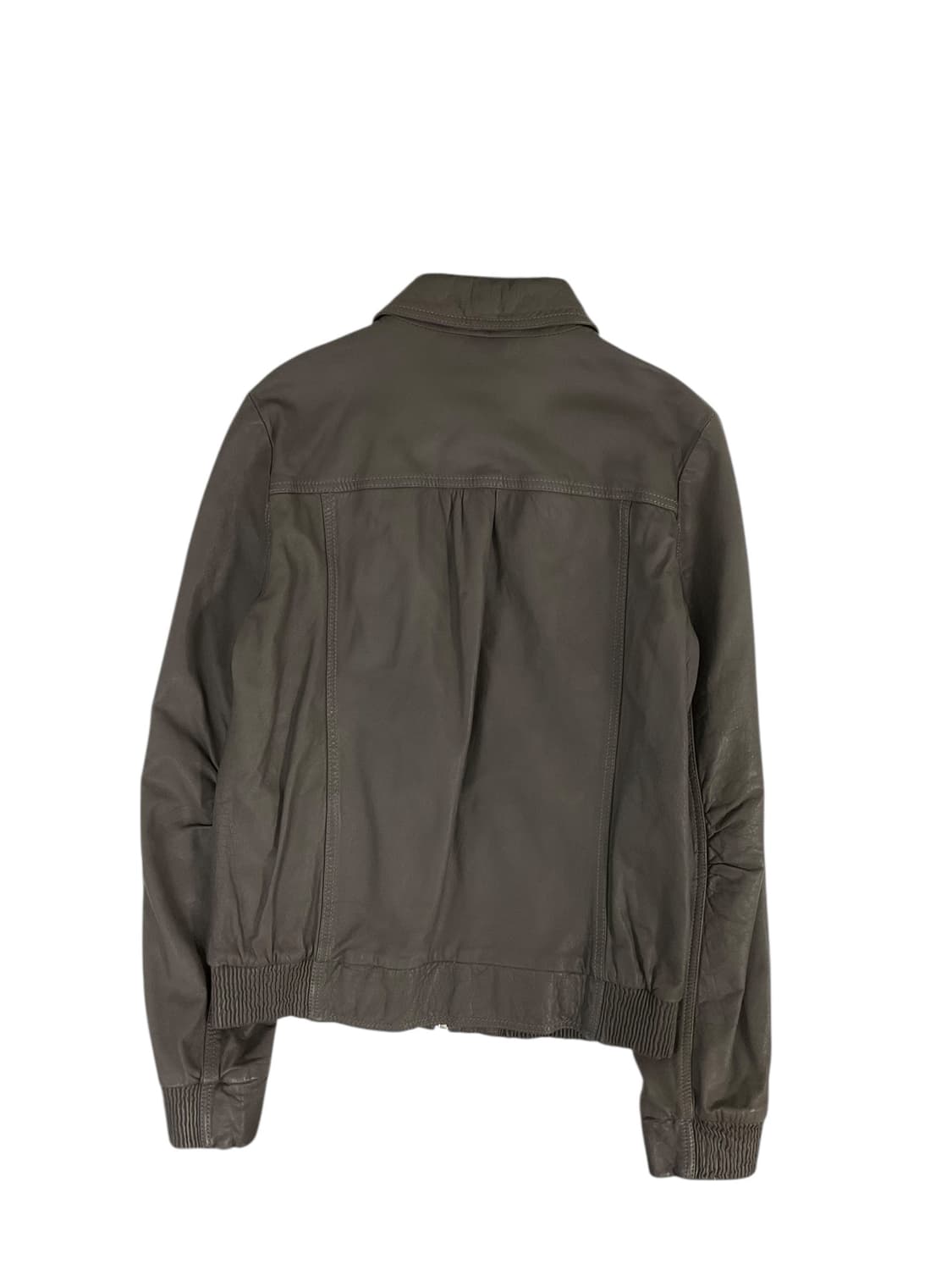 빈티지 그레이 브라운 가죽자켓 상품이미지2