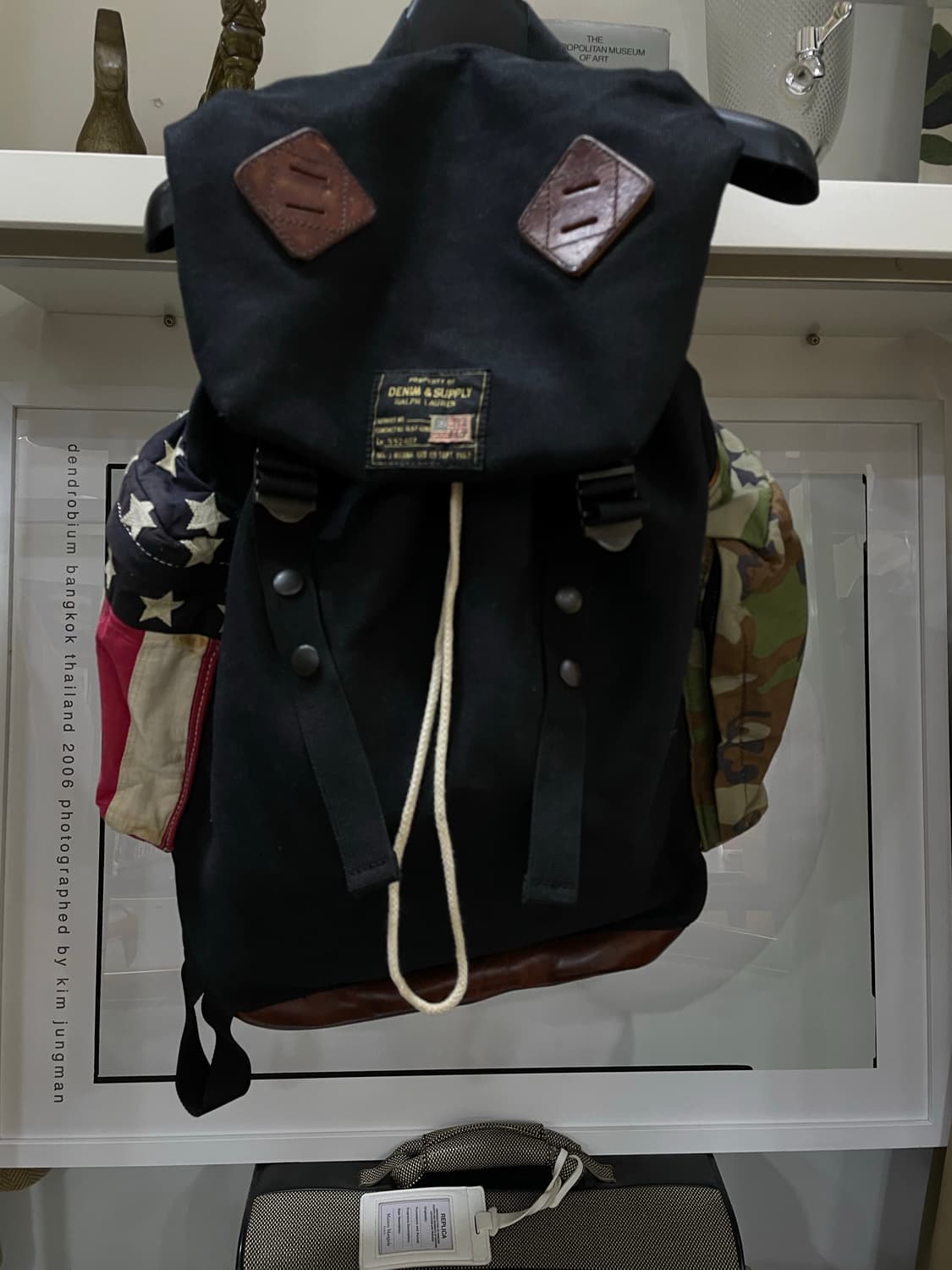 폴로랄프로렌(DS)/캔버스레더패치 백팩 상품이미지1