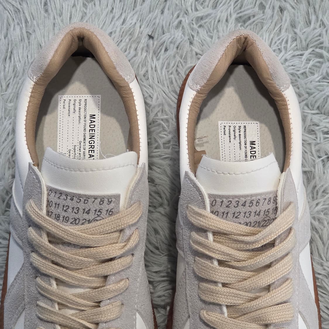 7a-16:메종 마르지엘라 독일군 스타일 화이트 스니커즈(230-235) 상품이미지6