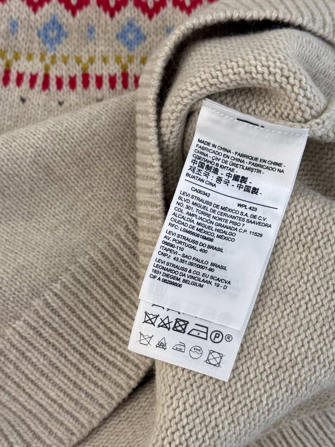 리바이스 루즈핏 노르딕 패턴 니트 상품이미지6