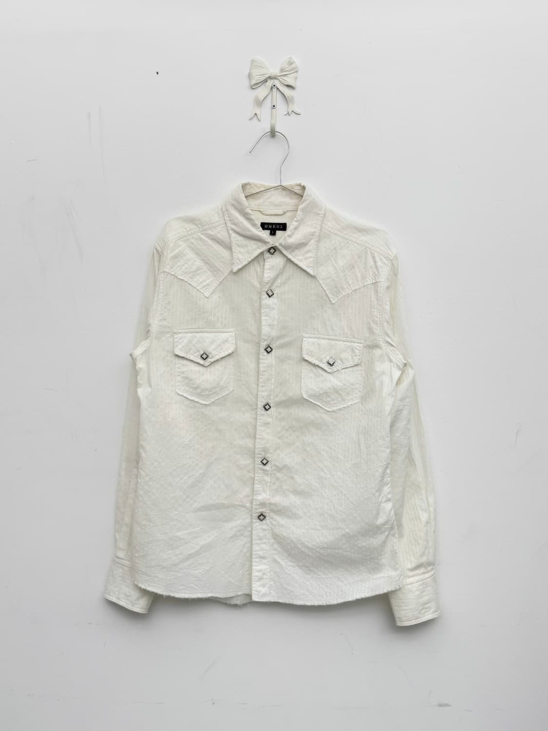 화이트 컷오프 디테일 웨스턴 셔츠 상품이미지6