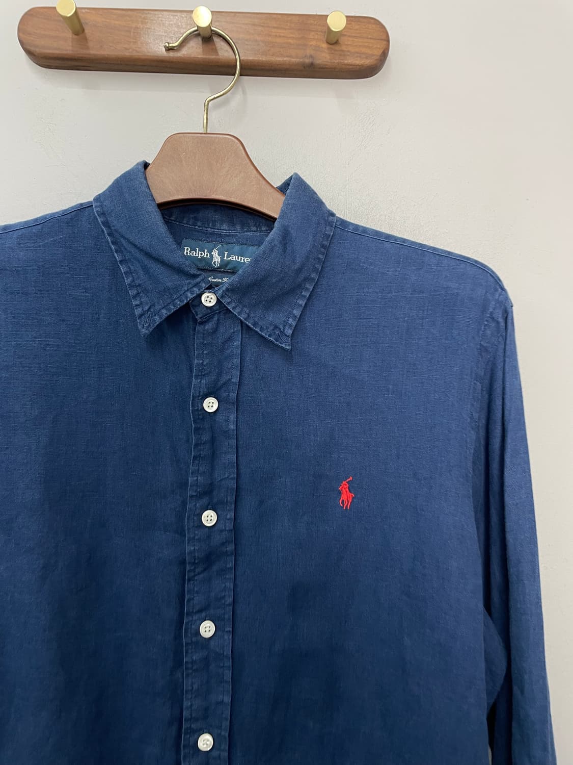 폴로 랄프로렌 네이비 린넨 셔츠 H2469 상품이미지3