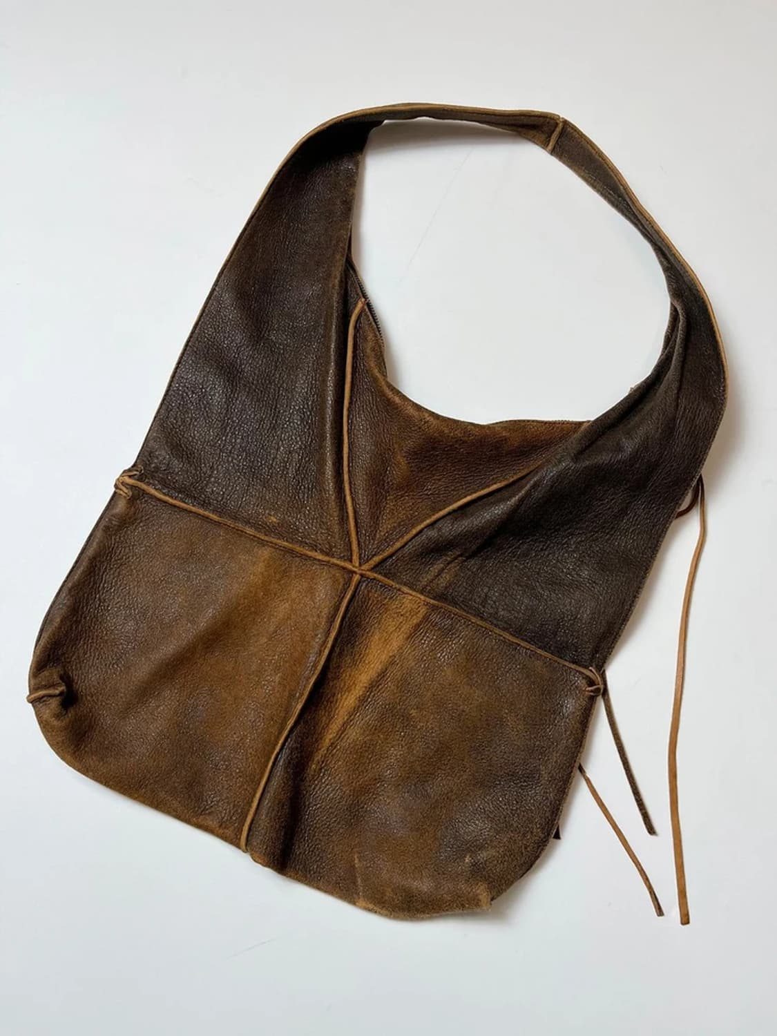 Selected 00's 웨스턴 통 양가죽 숄더백 Q1326 상품이미지2