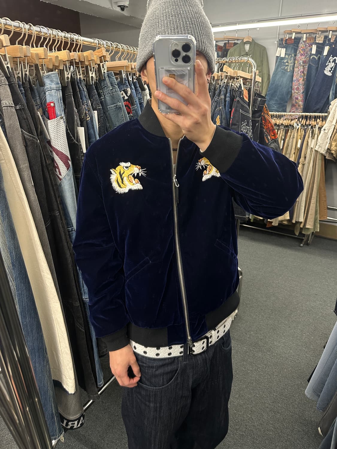 M) 타이온 벨루어 스카잔 다운 자켓 리버시블 상품이미지1