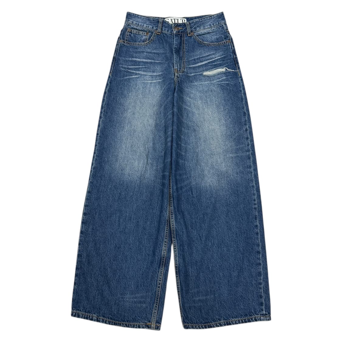 세터 와이드 워시드 커브드 데님 팬츠 바지 S 상품이미지1