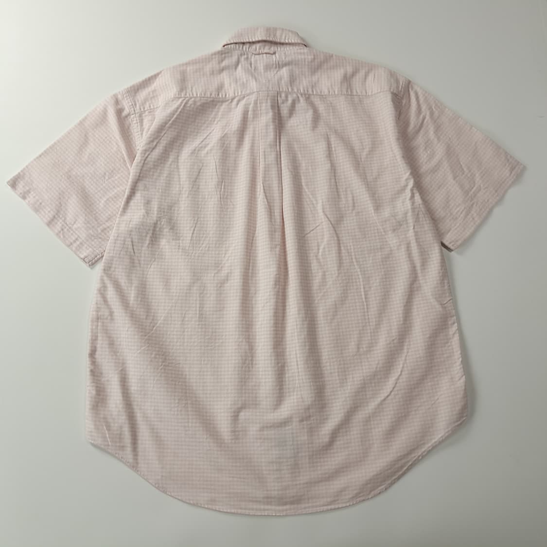 CK535 XL 타미힐피거 90s 소프트핑크 반팔 체크 셔츠 남방 상품이미지6