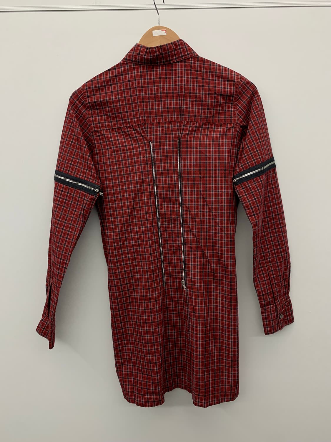 Here there 고스 펑크 본디지 타탄 체크 셔츠 상품이미지5