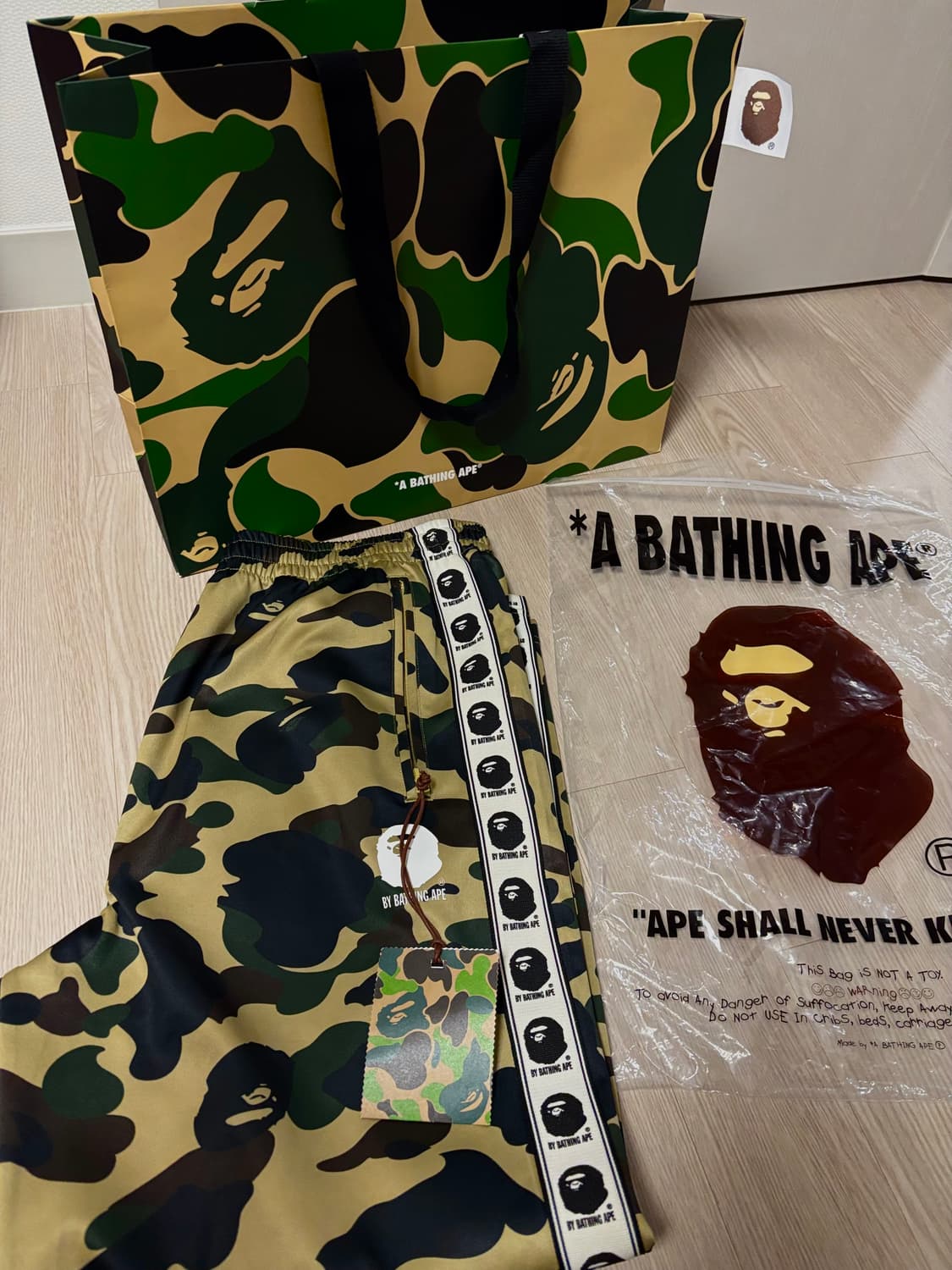 베이프(Bape) 카모 루즈핏 팬츠 바지 상품이미지4