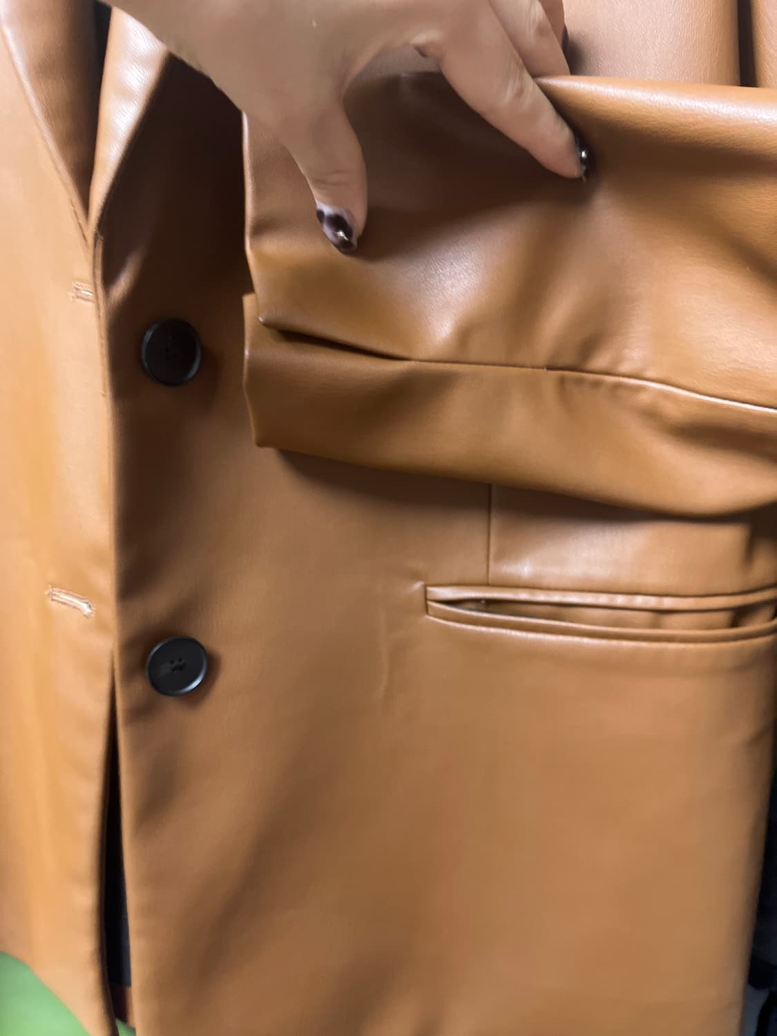 Zara 세미와이드 가죽자켓 s 상품이미지4