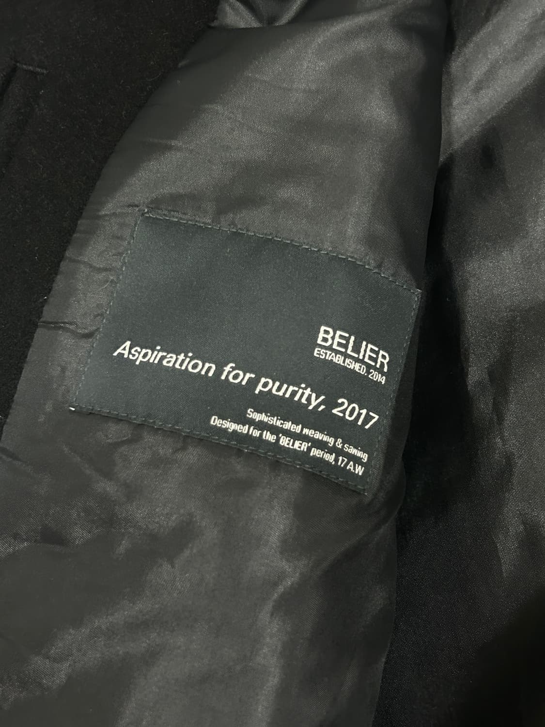 벨리에 Belier 울 90% 후드코트 M 95 블랙 상품이미지7