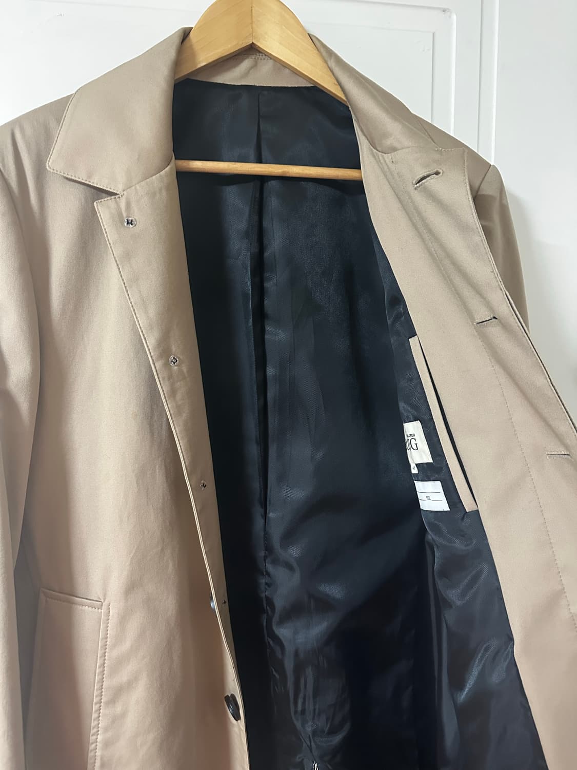 [46] 드러그옴므 싱글 트렌치 코트 베이지 상품이미지4