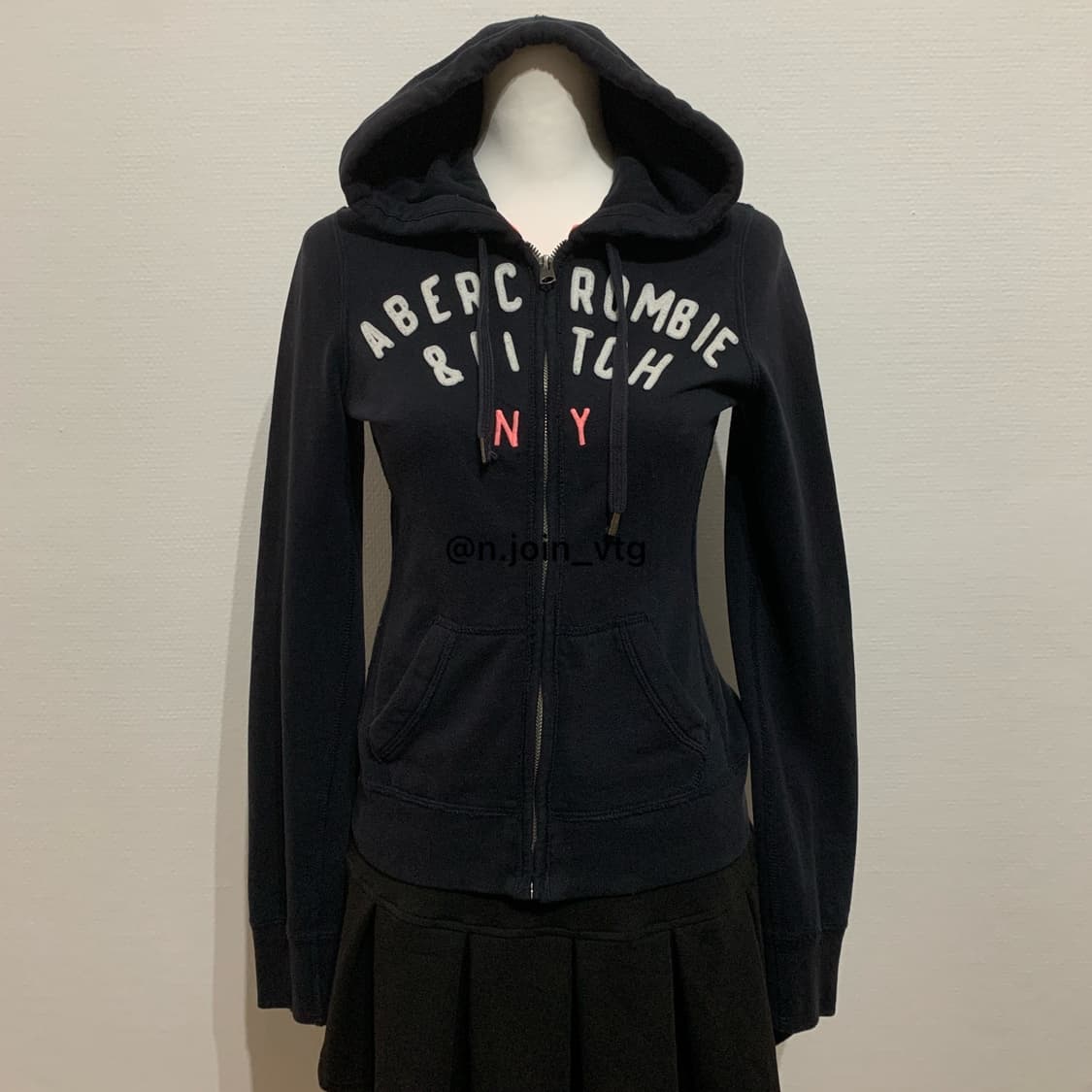 아베크롬비 블랙 네이비 후드집업 상품이미지1