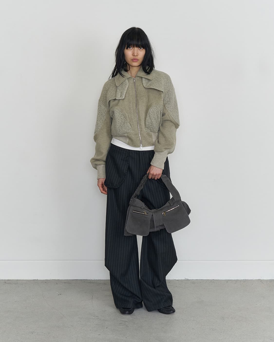 오들리워크샵 차콜 데님 트라우저 백 상품이미지7