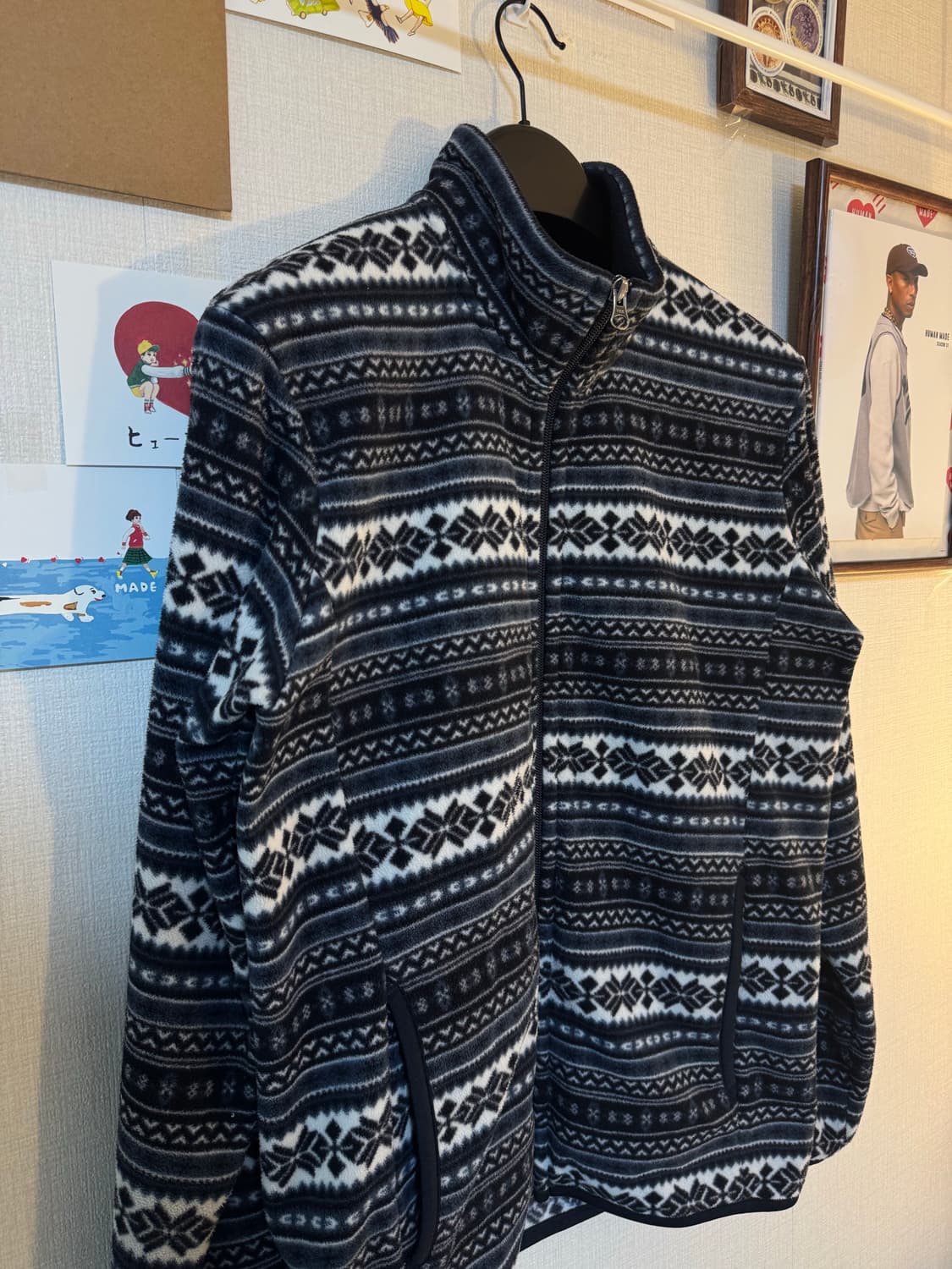 [M]유니클로 노르딕 패턴 후리스 집업 자켓 상품이미지2