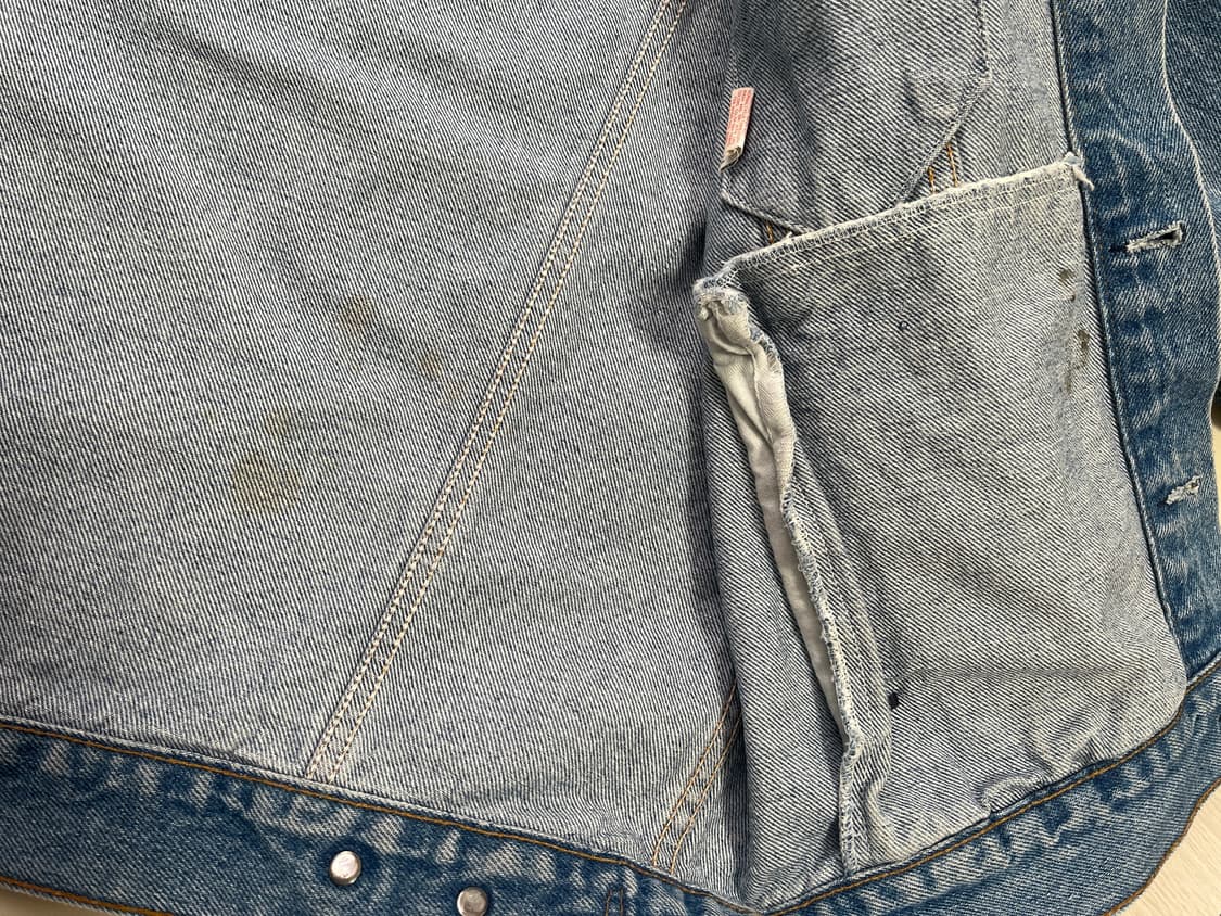 미제 리바이스 70507 데님 자켓 빈티지 100-105사이즈 상품이미지5