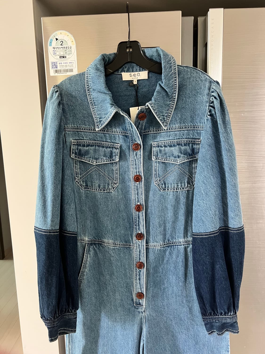 씨뉴욕 데님 점프슈트 새상품 상품이미지2