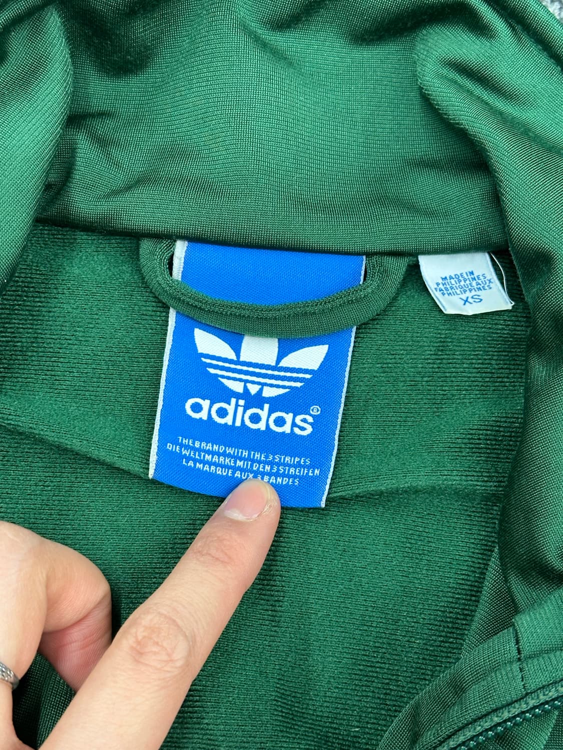 XS)아디다스 빈티지 파이어버드 트랙탑 그린/옐로우 져지 상품이미지5