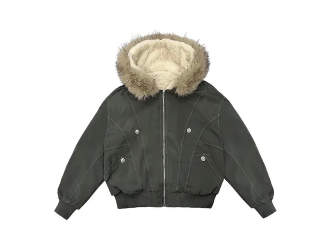 🖤남녀공용/안감퍼💚절개 크롭 라쿤퍼 숏패딩💚 상품이미지2