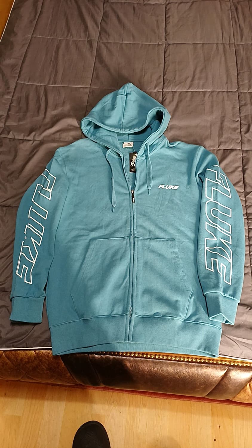 플루크 미사용 후드집업 실측100 가슴55 기장73 상품이미지1