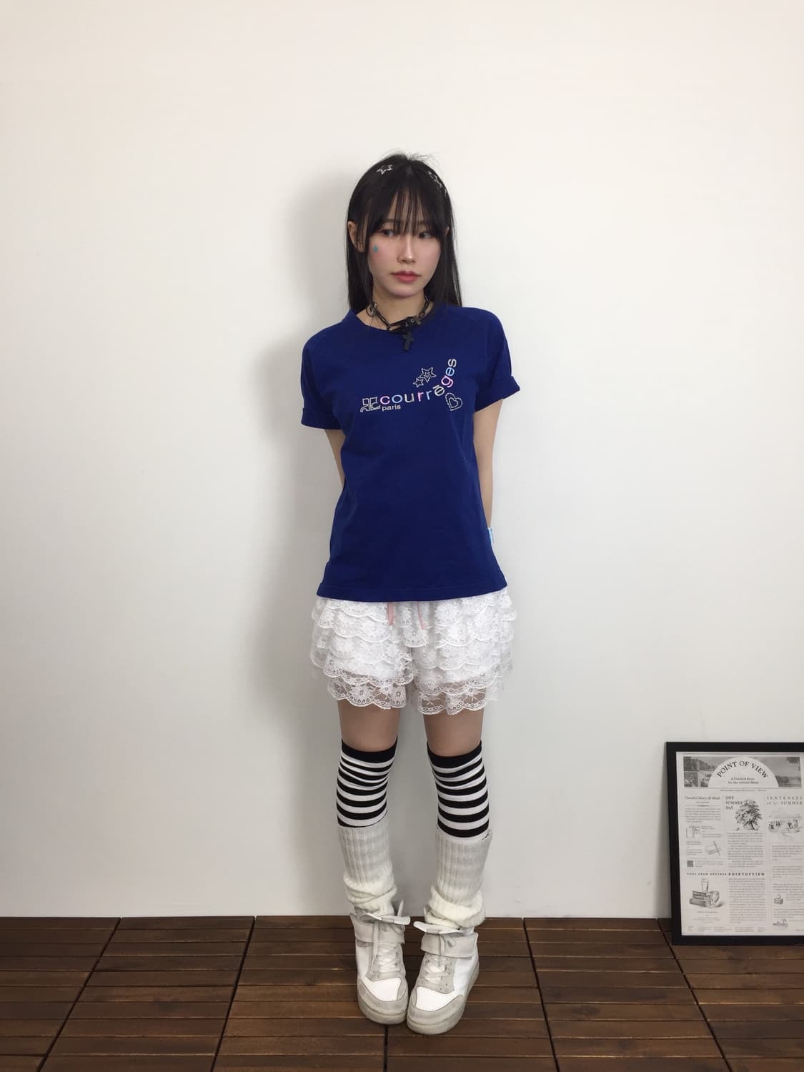 Courrèges Heart & Star Logo Graphic Tee 상품이미지1