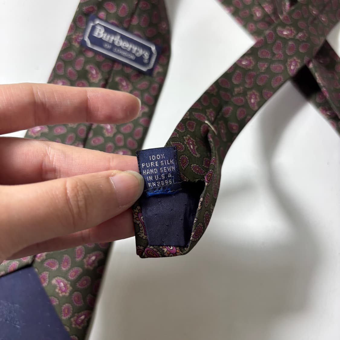 OS 버버리 페이즐리 실크 넥타이 상품이미지4