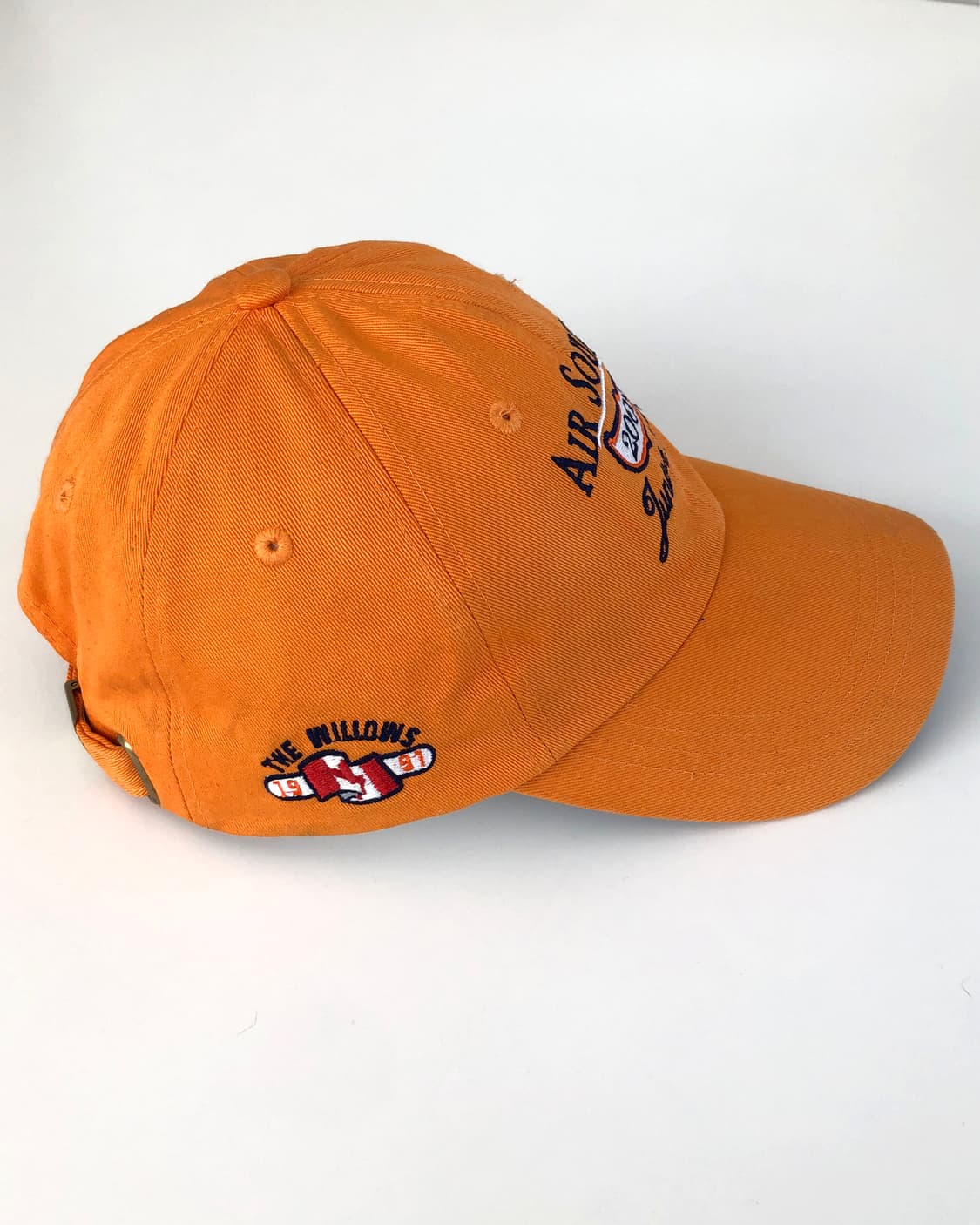 미국 빈티지 Air Source 오렌지 배색 자수 볼캡 모자 상품이미지3
