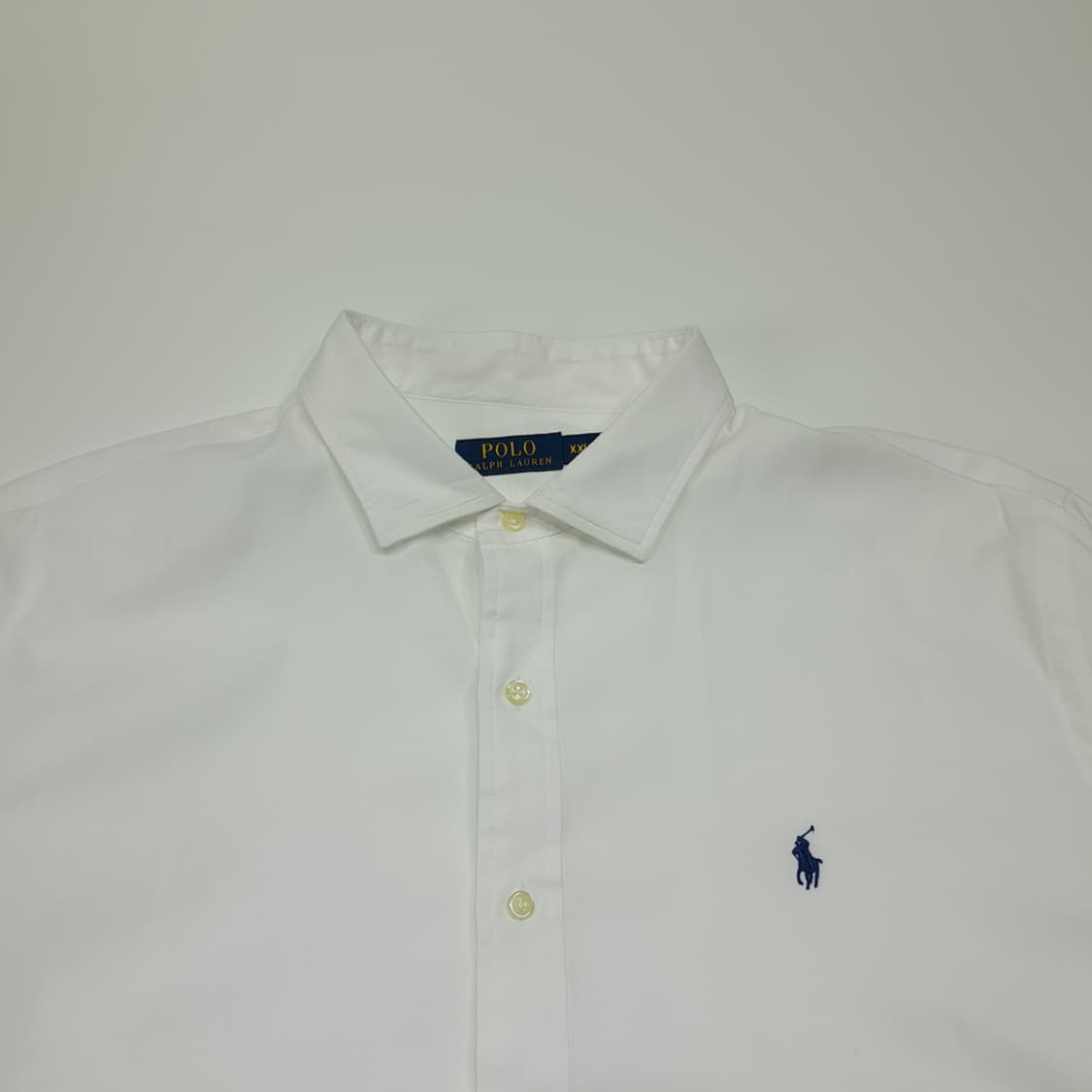 CL469 2XL 폴로 코튼 스프레드칼라 네이비포니 화이트 셔츠 남방 상품이미지2