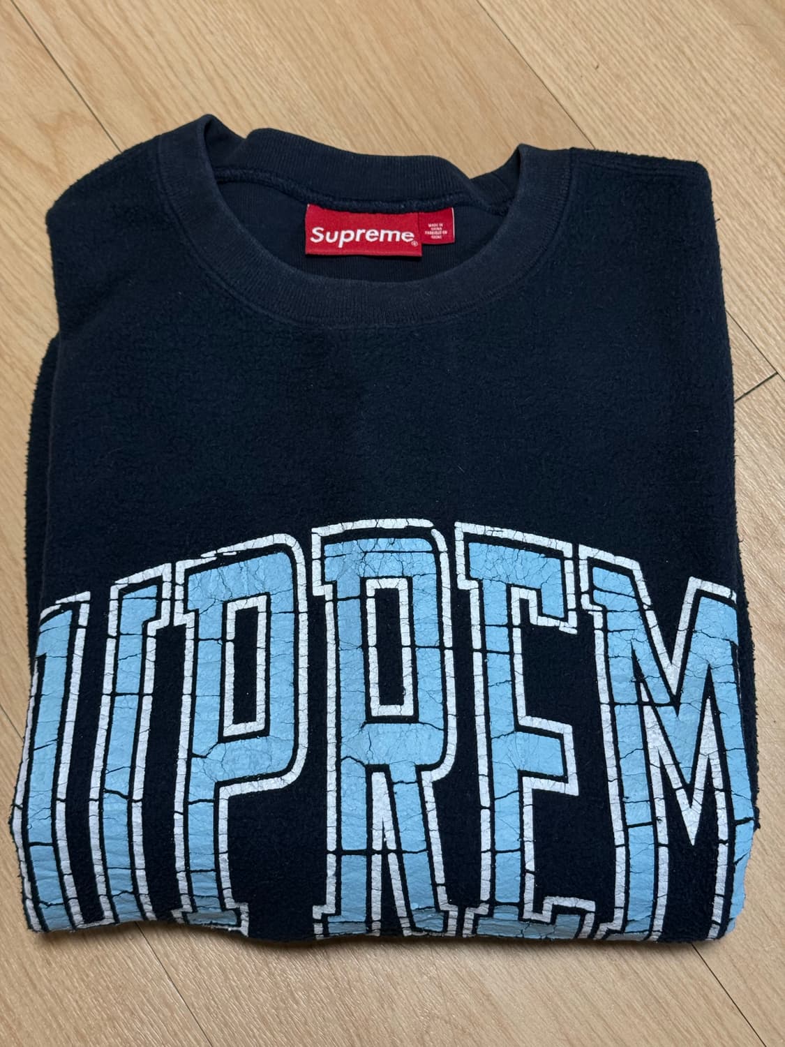 슈프림 인사이드아웃 크루넥 맨투맨 네이비 M 상품이미지2