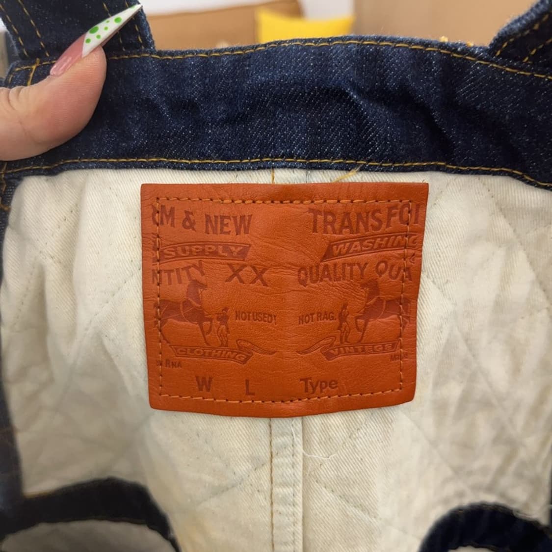 RNA 빈티지 레트로 키치 퀄팅 데님 멜빵 미니 원피스 M C08947 상품이미지6