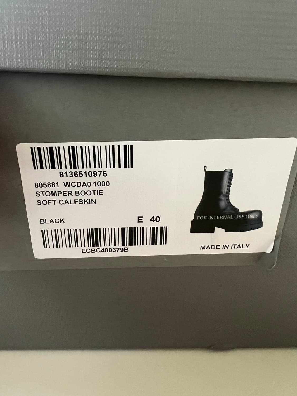 [E40] 발렌시아가 스톰퍼 레더 부츠 상품이미지2