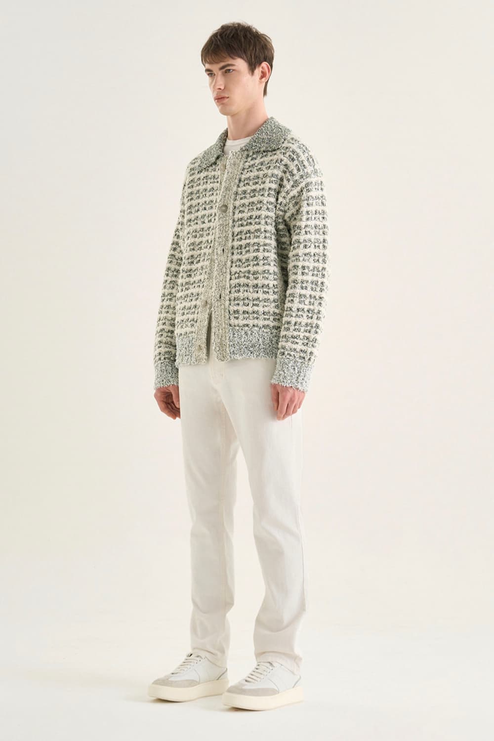 타임옴므 트위드 카라 가디건 자켓 105 상품이미지2