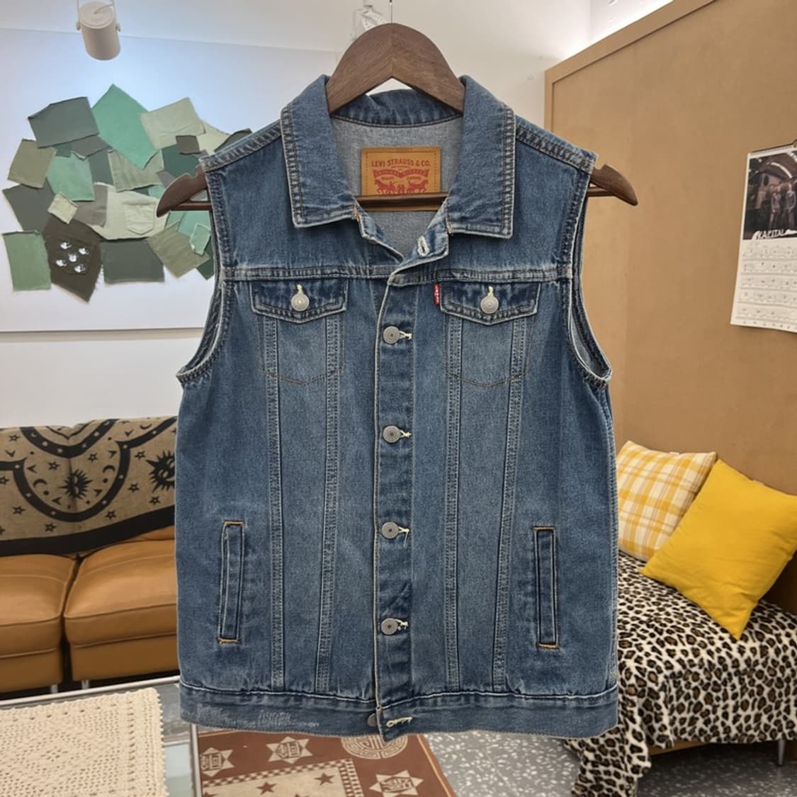 리바이스 컨트리 빈티지 키치 트러커 데님조끼 L C10159 상품이미지3