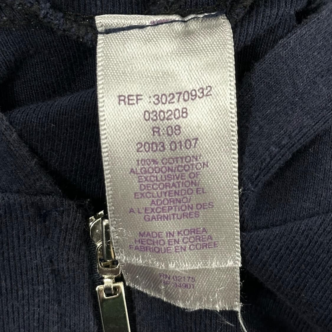 VTG 빈티지 벨벳 슬림 네이비 후드집업 (S 여성추천) 상품이미지6