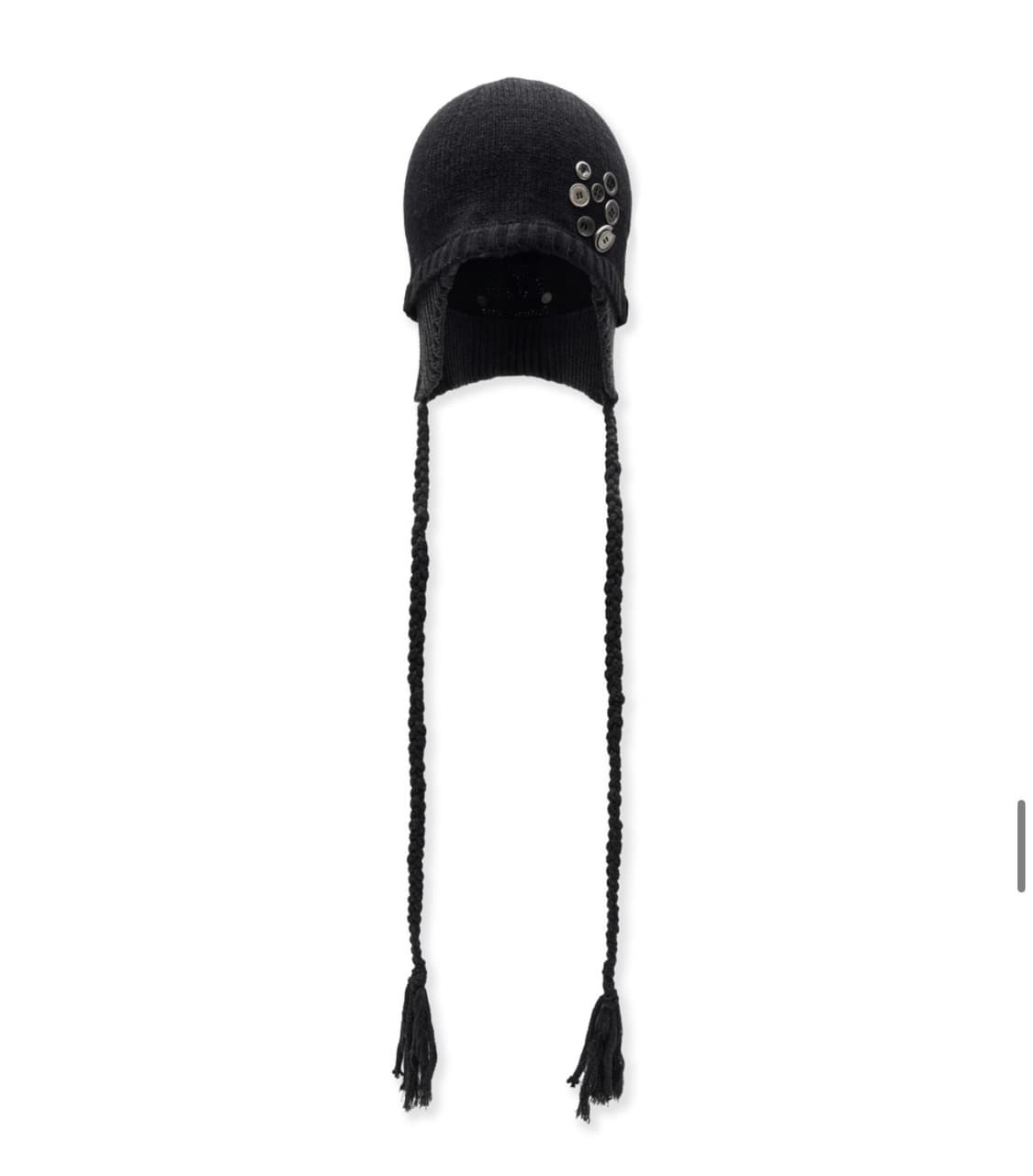 포르테나 버튼 니트 비니 블랙 상품이미지3