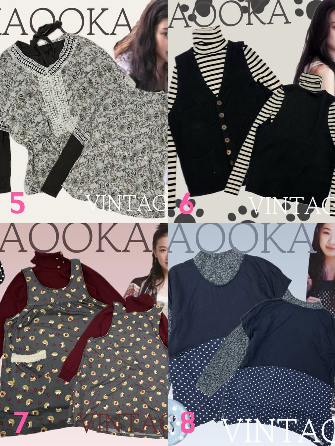 🍓카오오카 빈티지 할인 🍓 35000원 상의 코디세트 모음 상품이미지3