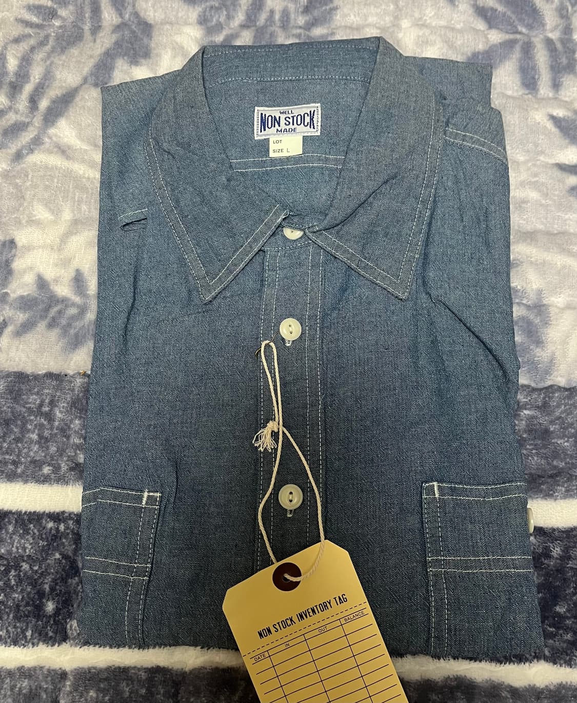 브론슨 논스탁 샴브레이 워크 데님 셔츠 상품이미지1