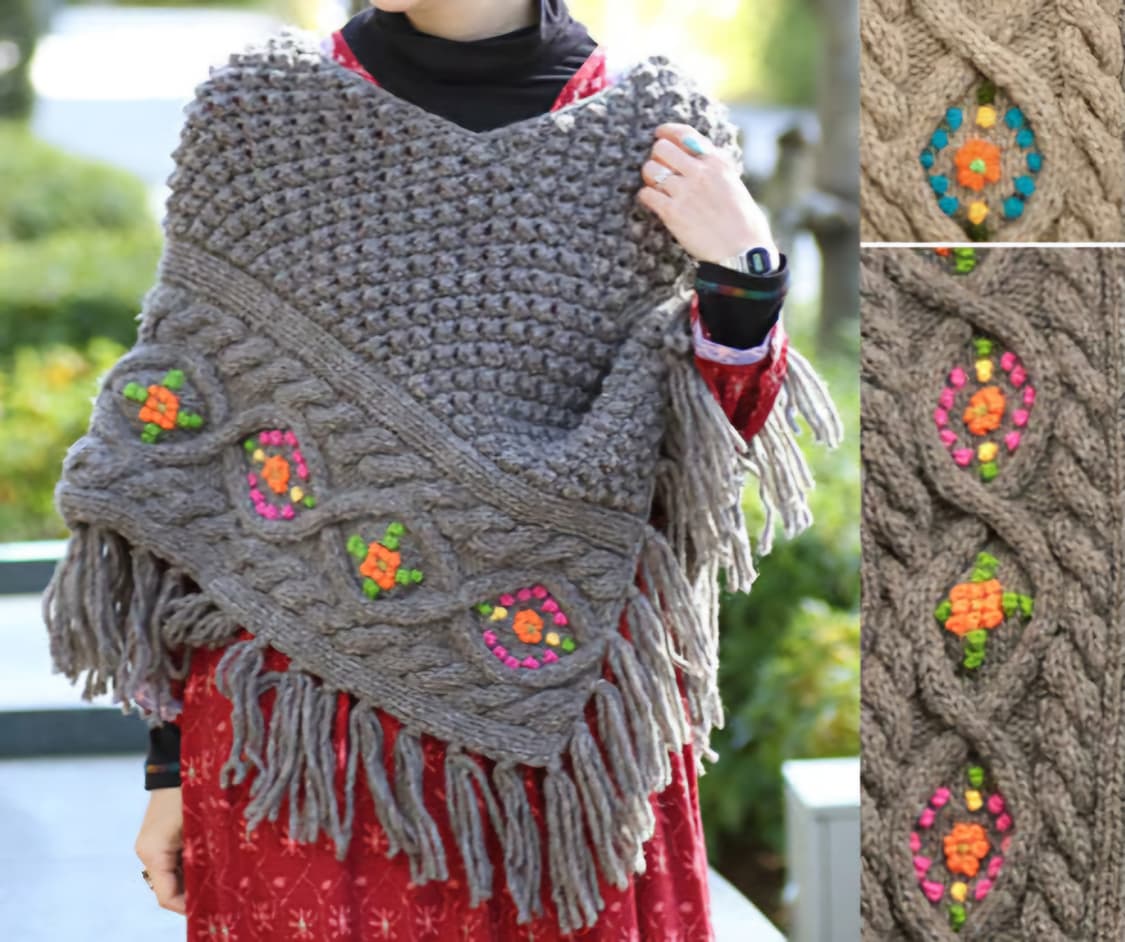 TITICACA 티티카카 니트 망토 케이프 여성FREE 상품이미지4