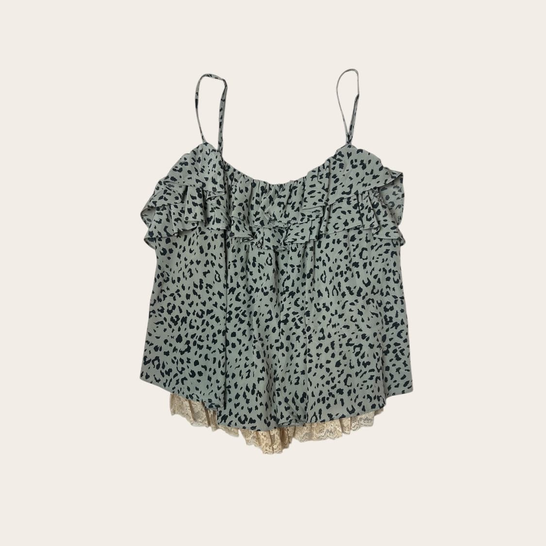 T068 레오파트 레이스 끈나시 상품이미지2