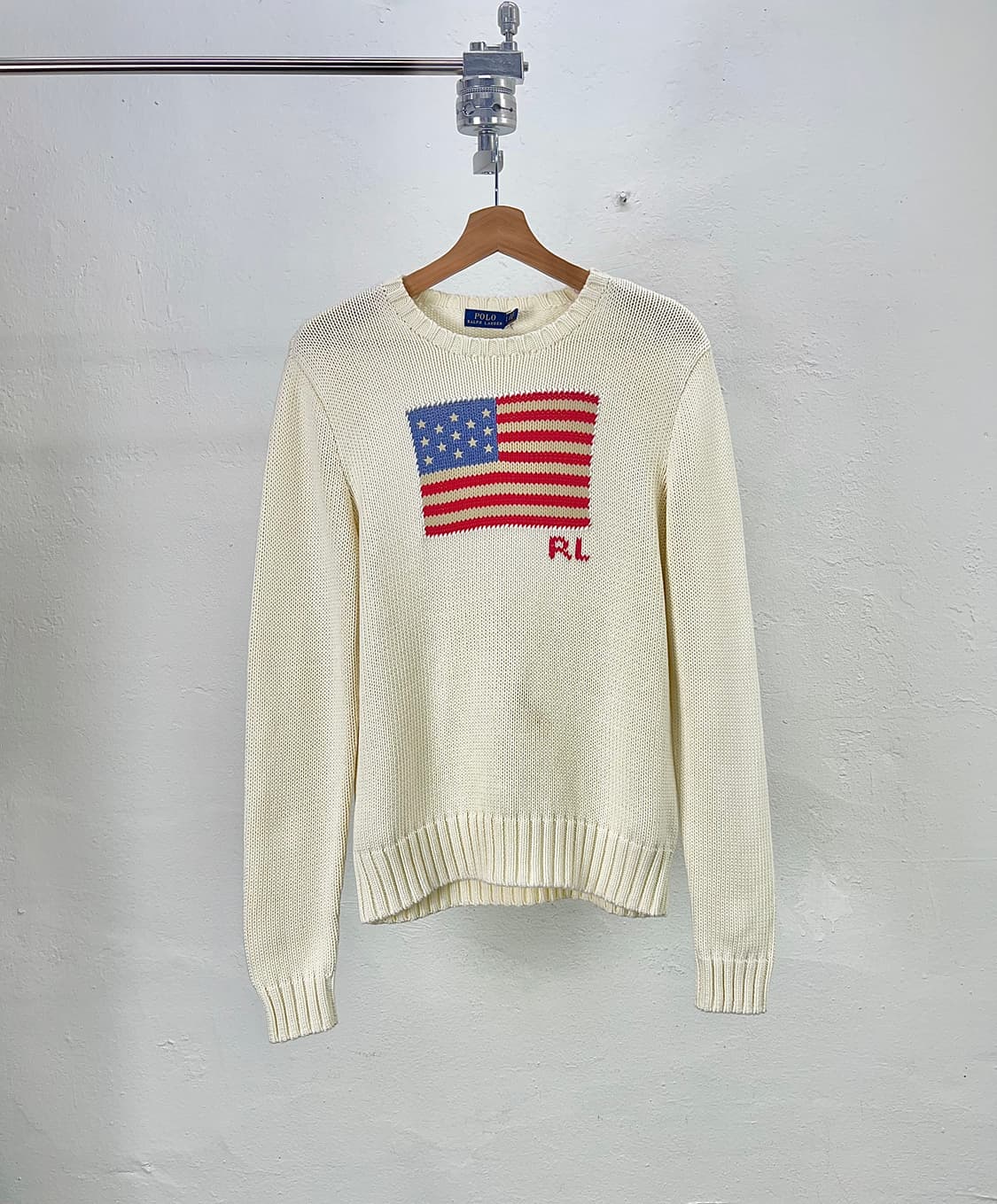 폴로 랄프로렌 아이보리 USA 성조기 스웨터 상품이미지1