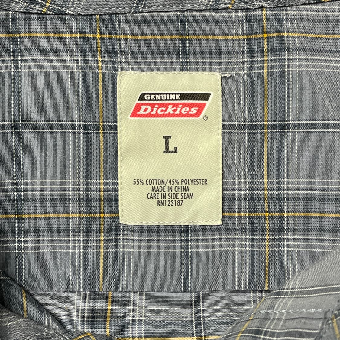 DICKIES 디키즈 블루그레이 체크 반팔 워크셔츠 A01019 상품이미지9