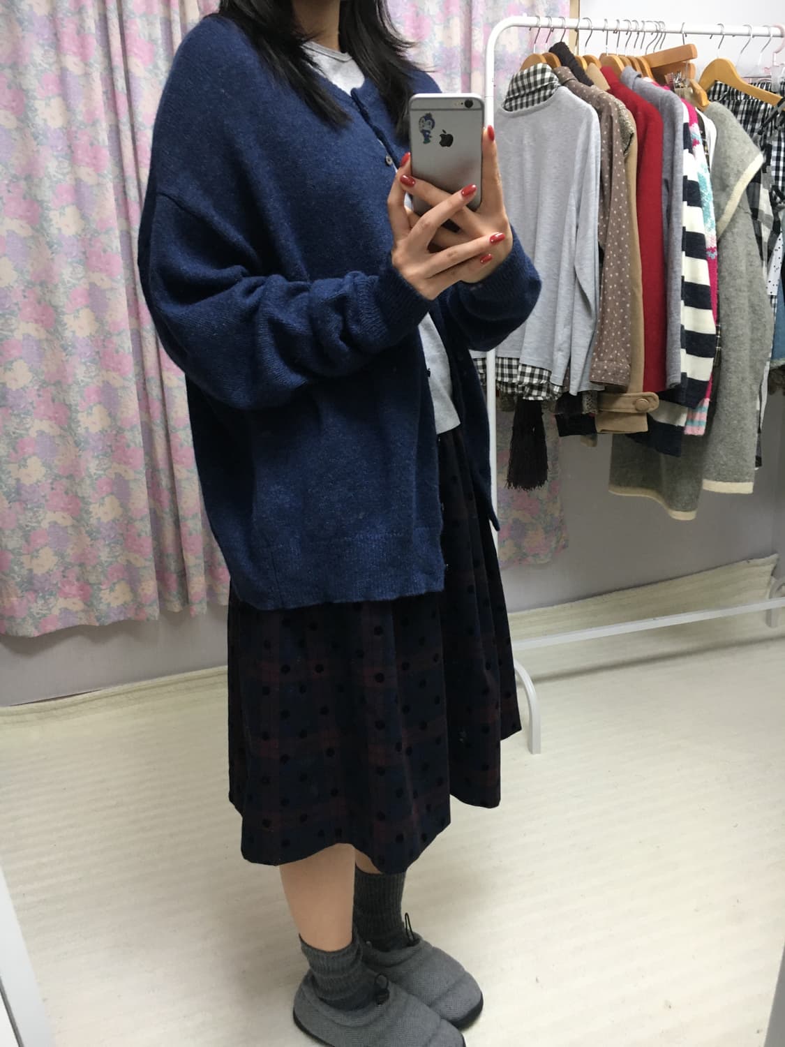 네이비 울 가디건 상품이미지3