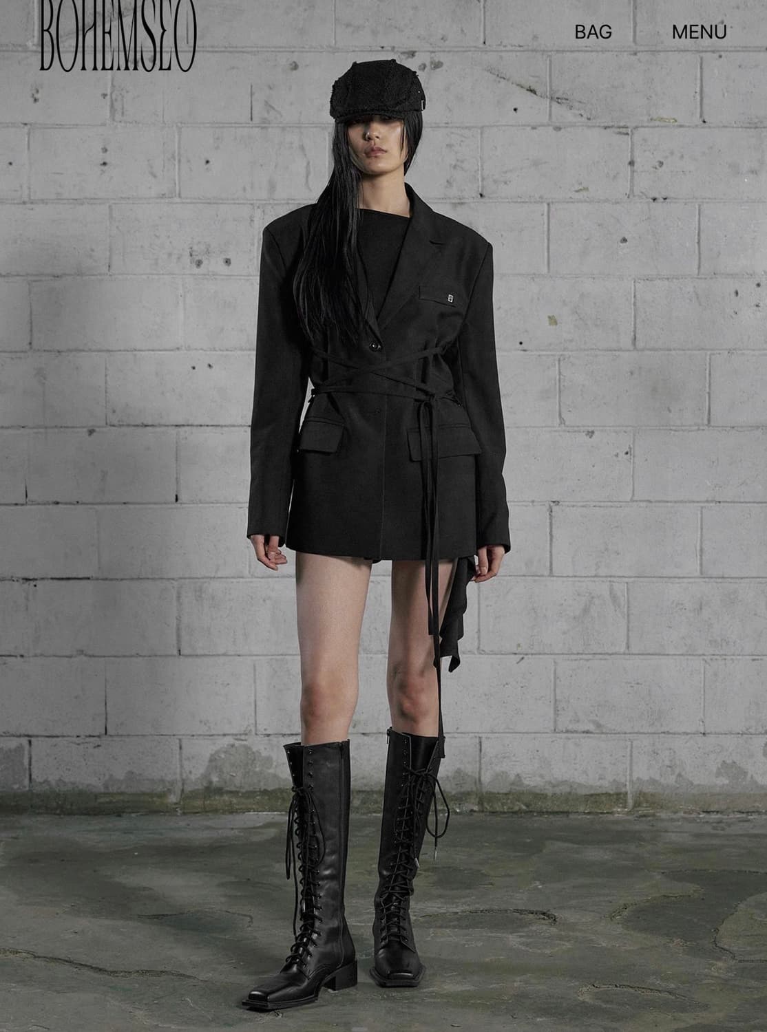 보헤미안서울 웨이스트 타이드 싱글 블레이져 블레이저 waist tied 상품이미지4