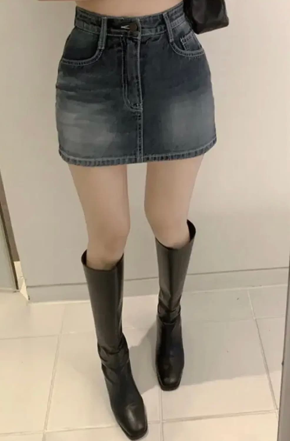 (새상품) 치마 바지 진청 L 상품이미지1