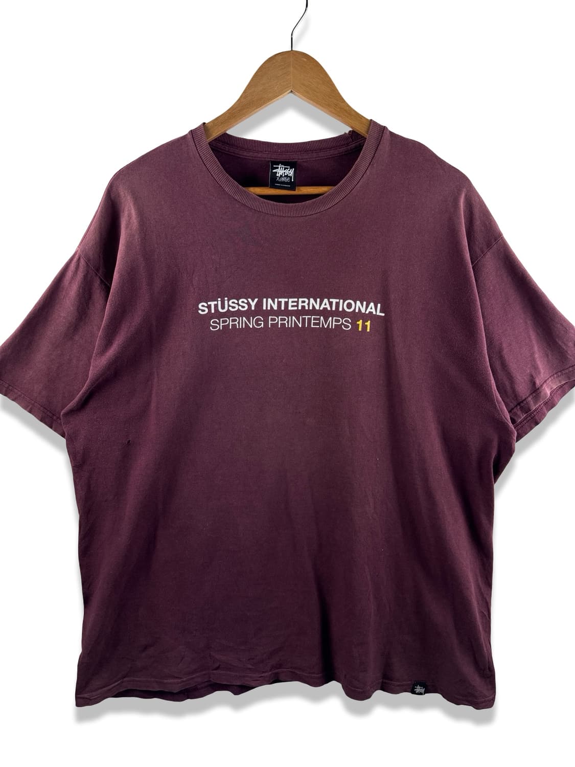 스투시 인터네셔널 피그먼트 버건디 티셔츠2673 상품이미지1